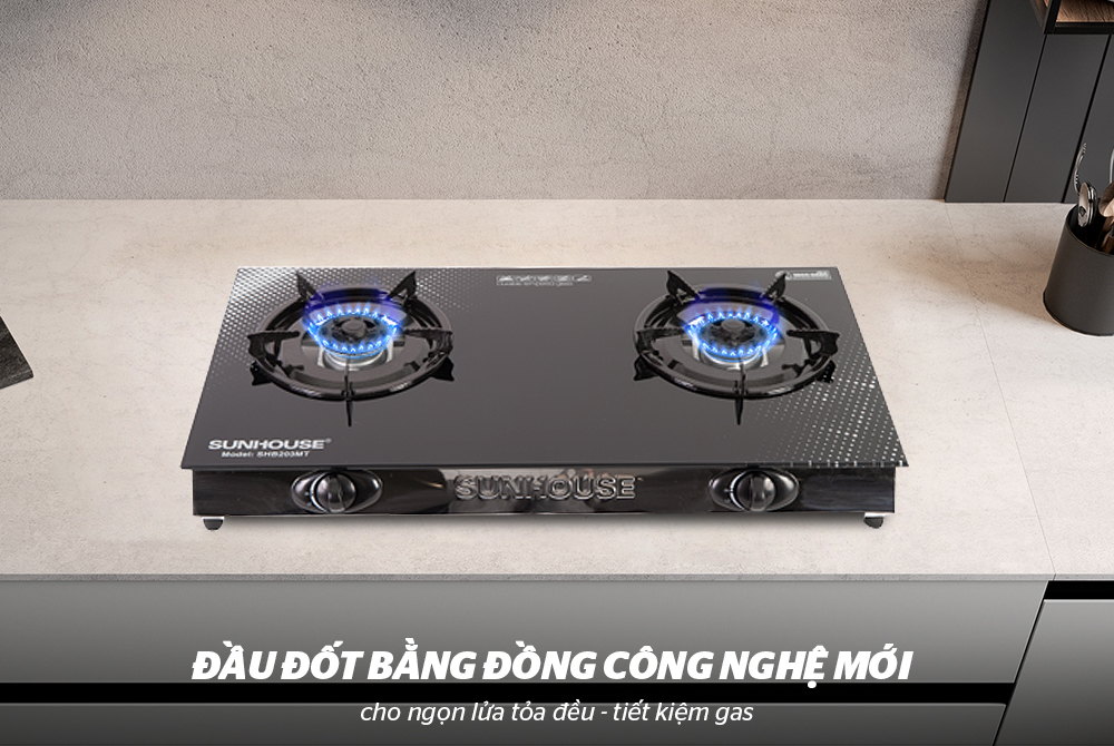 Bếp ga dương kính sunhouse SHB203MT