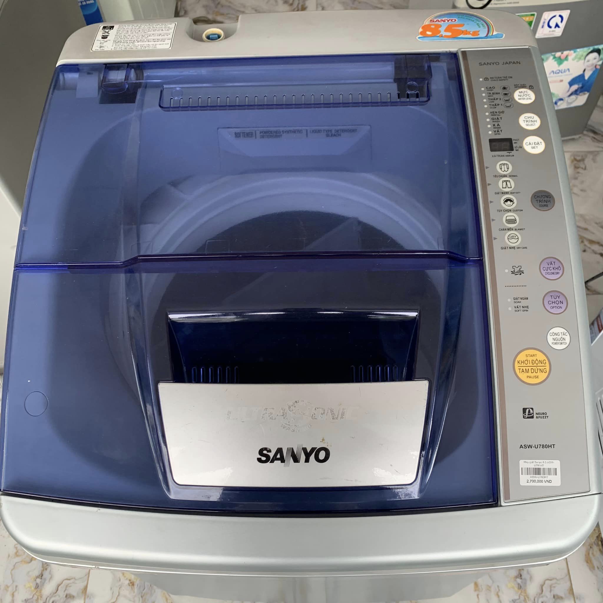 Máy giặt Sanyo 8.5 ASW-U780HT