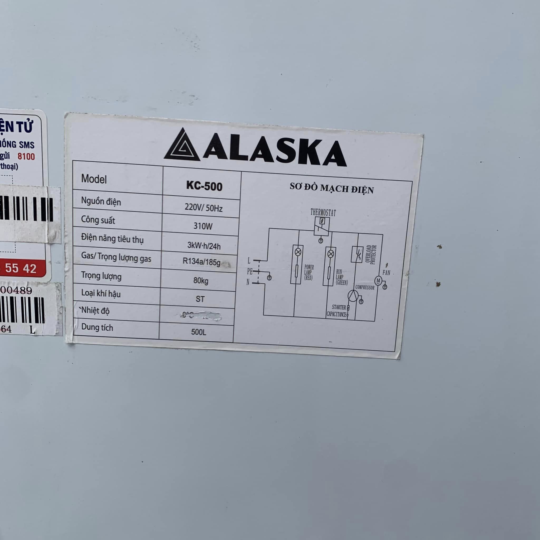 Tủ đông Alaska KC-500