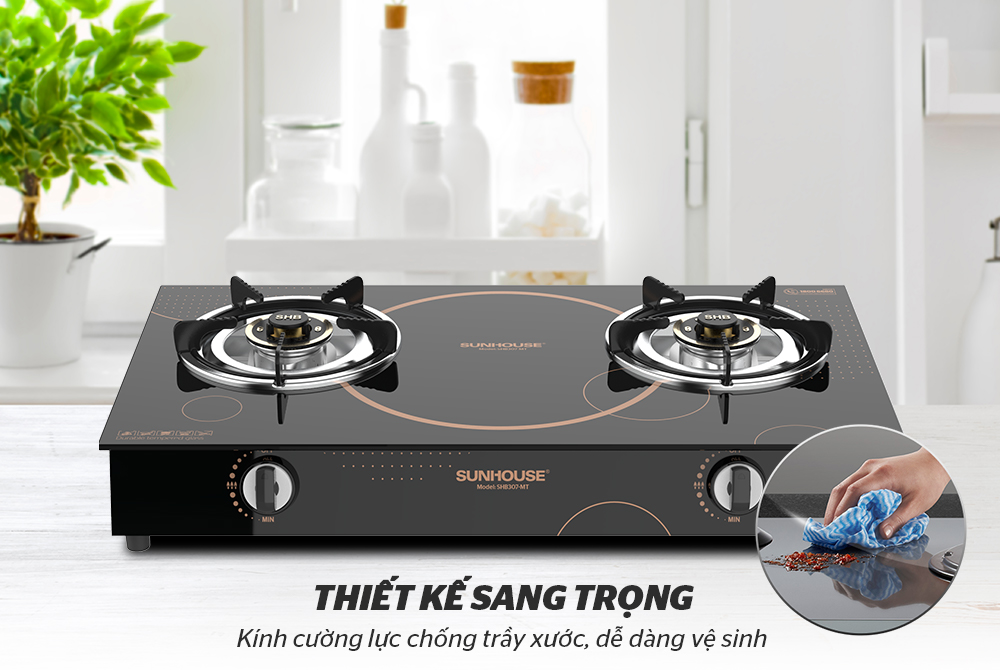 Bếp ga dương kính sunhouse SHB307-MT