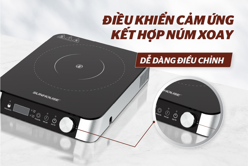 Bếp hồng ngoại 2 vòng nhiệt Sunhouse SHD6024