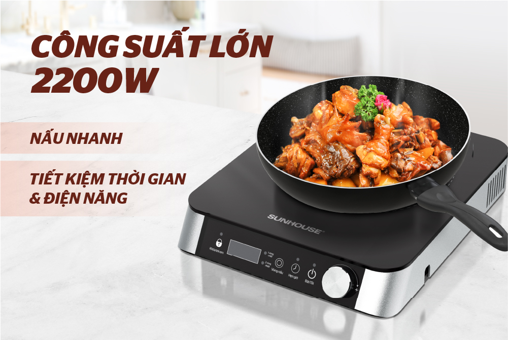 Bếp hồng ngoại 2 vòng nhiệt Sunhouse SHD6024