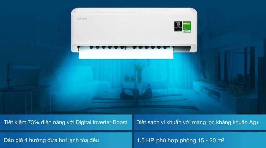 Máy lạnh Samsung Inverter 1.5 HP AR13TYHYCWKNSV
