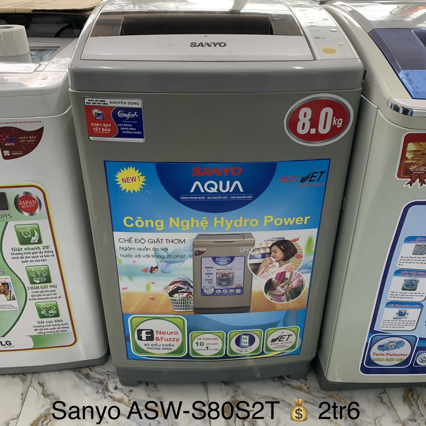 Máy giặt Sanyo ASW-S80S2T