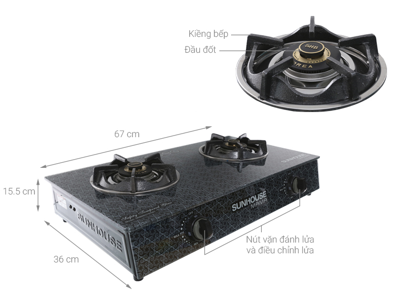 Bếp ga dương kính sunhouse MaMa MMBB0787MT