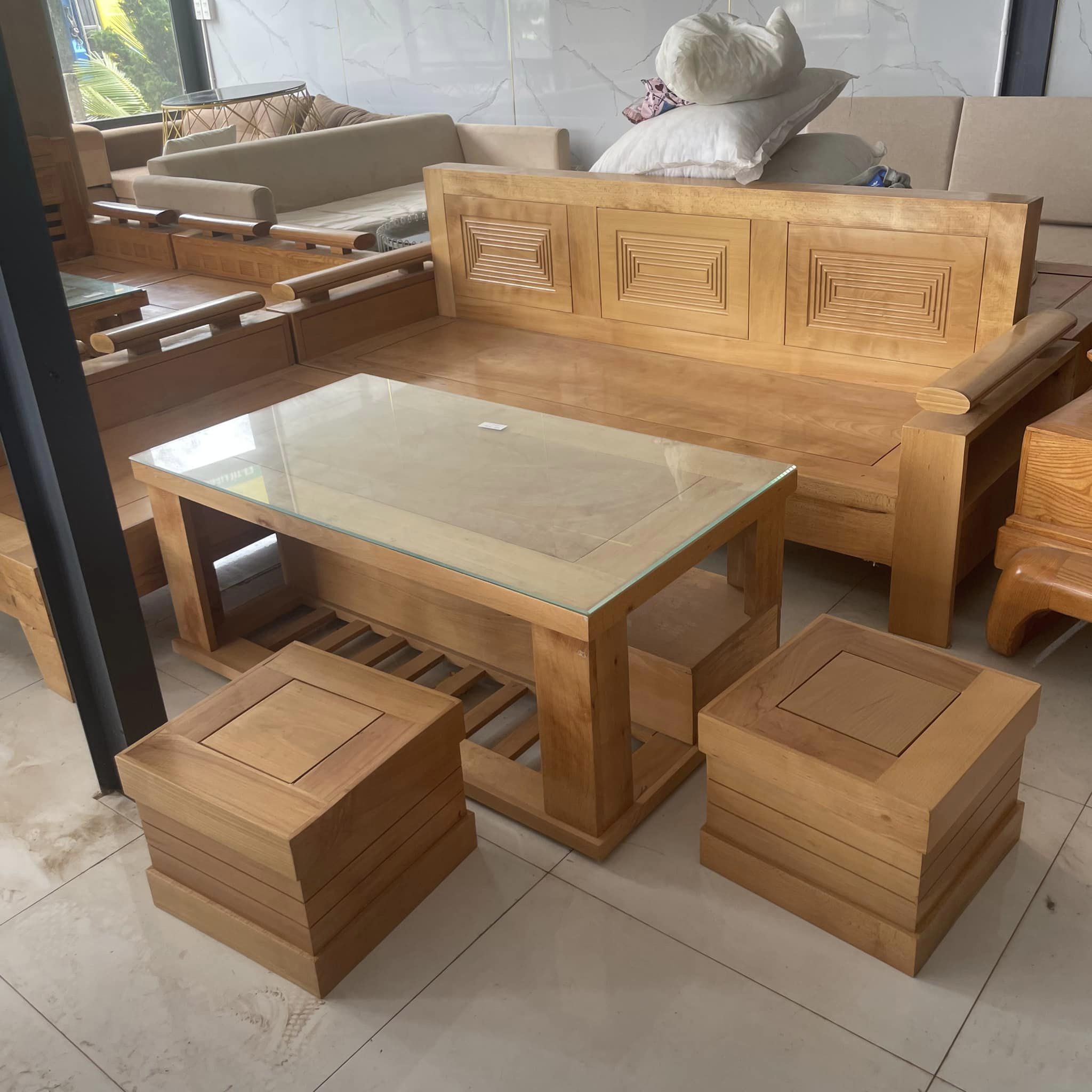 Bộ sofa trứng gỗ sồi (2)