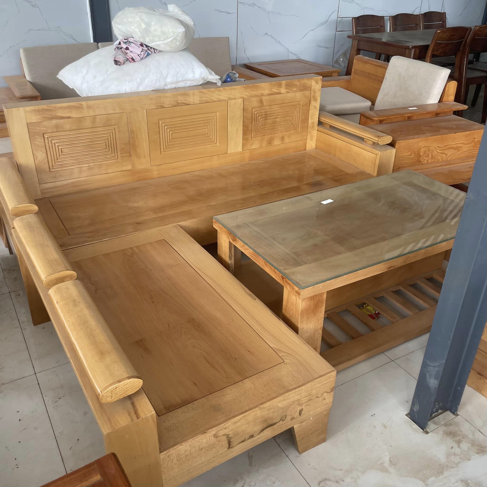 Bộ sofa trứng gỗ sồi (2)