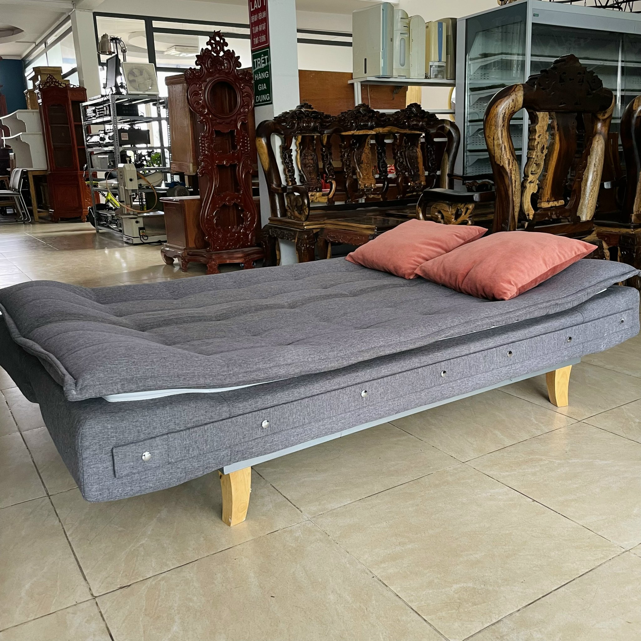 Sofa bed xám