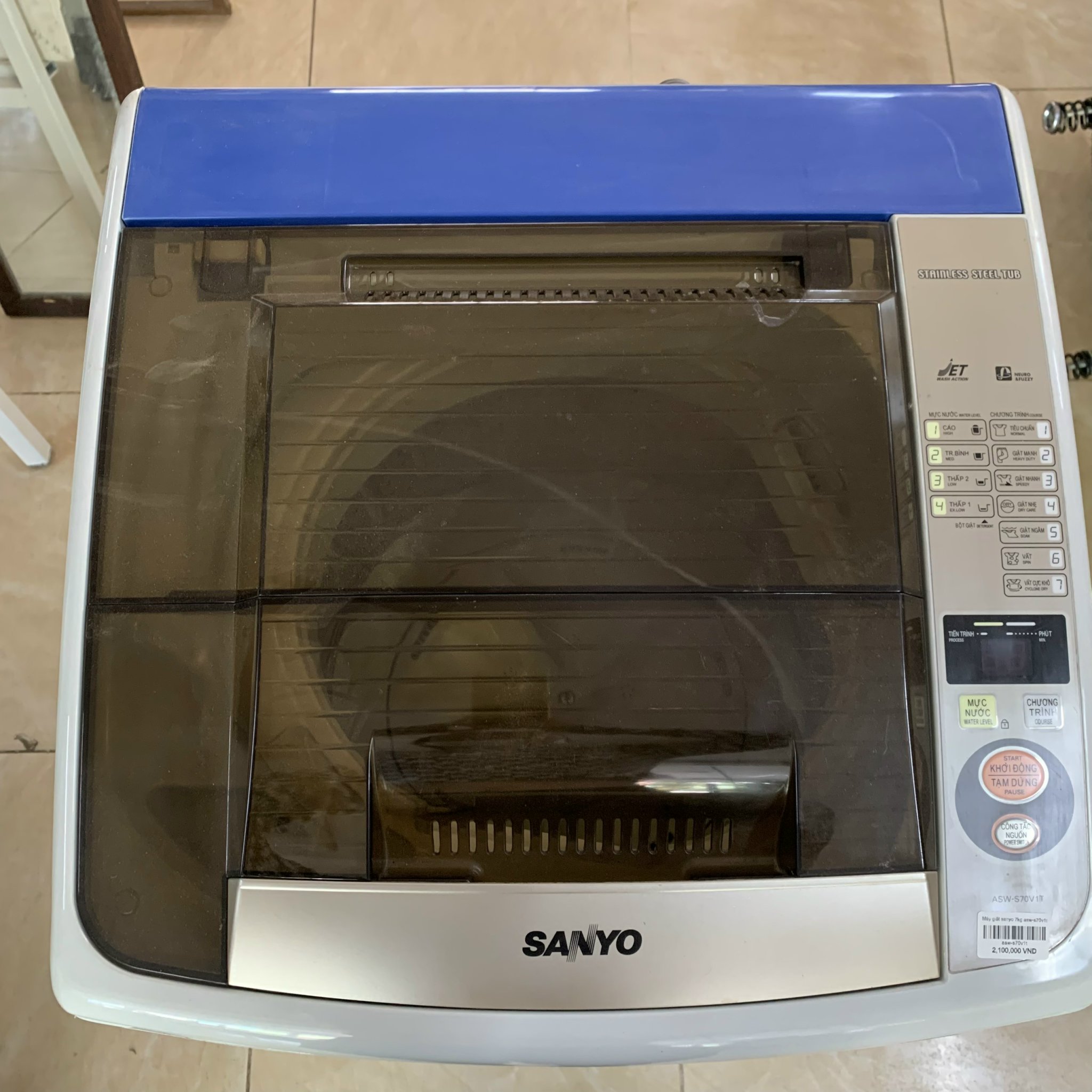 Máy giặt sanyo 7kg asw-s70v1t