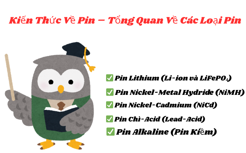Kiến Thức Về Pin – Tổng Quan Về Các Loại Pin