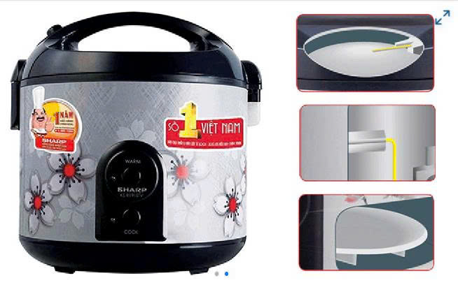Nồi cơm điện Sharp 1.8 lít KS-NR191STV "SS"