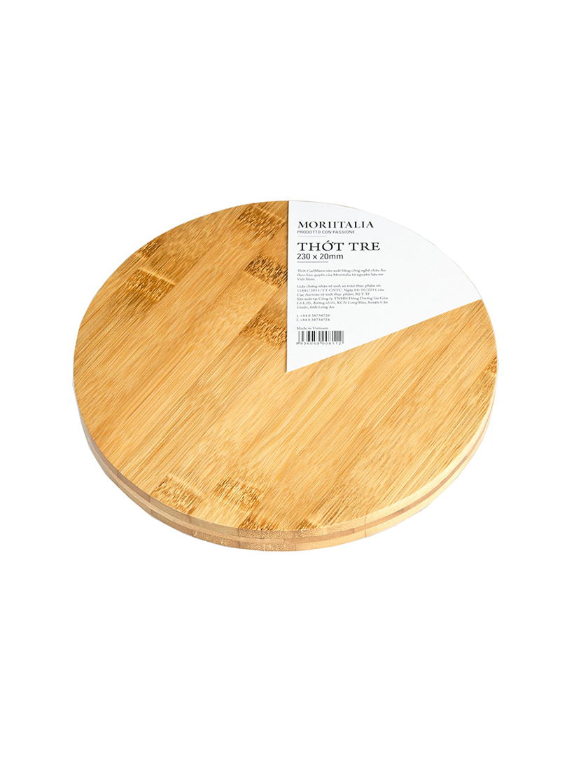 Thớt Tre Tự Nhiên Moriitalia Hình Tròn ⌀23x2cm - THOT00008112