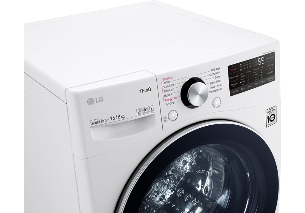 Máy giặt sấy LG Inverter 15 Kg F2515RTGW