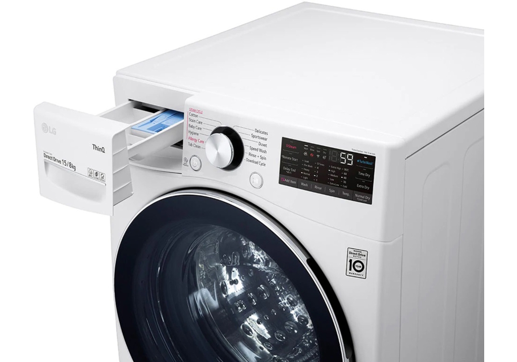 Máy giặt sấy LG Inverter 15 Kg F2515RTGW