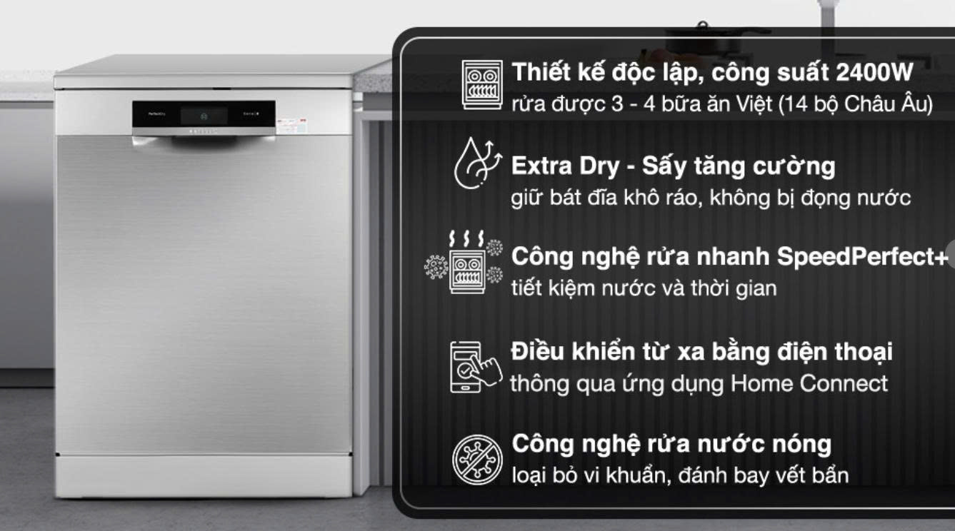 Máy rửa chén độc lập Bosch SMS8YCI01E