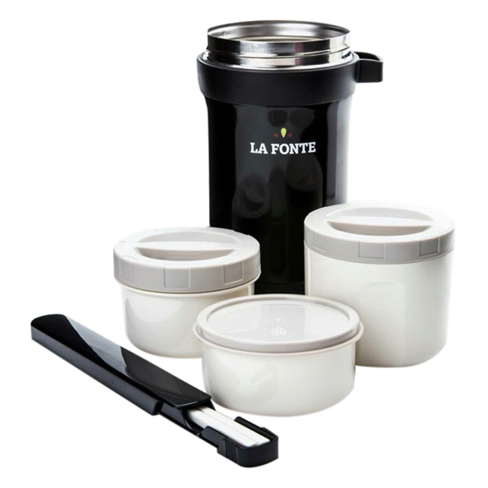 Hộp Cơm Giữ Nhiệt La Fonte 1150ml Màu Đen - 3000105