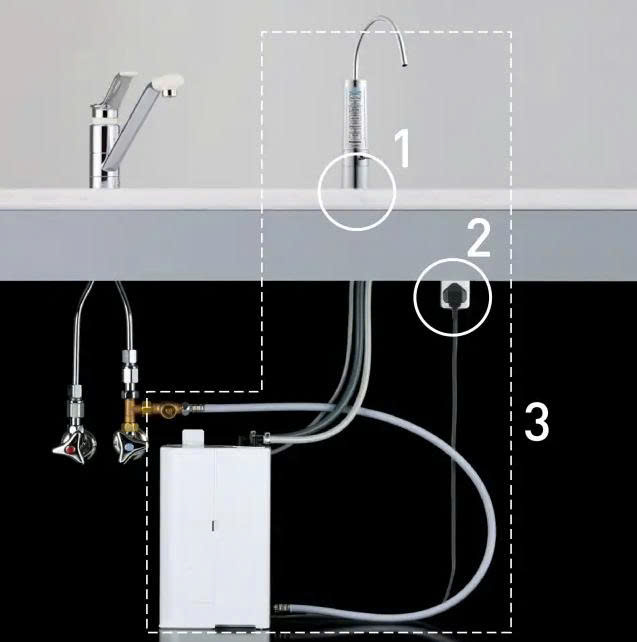 [Tặng máy tiền lọc] Máy lọc nước ion kiềm Panasonic loại đặt dưới bồn rửa TK-AB50-ZEX