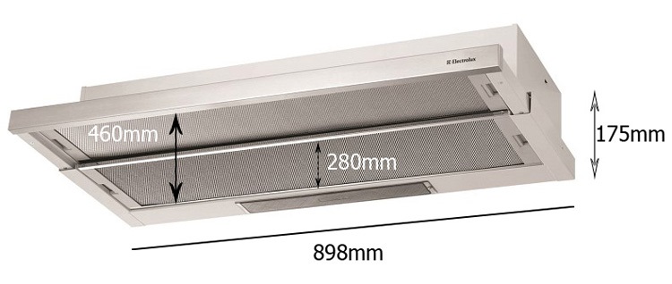 Máy hút mùi âm tủ Electrolux EFP9520X - Hàng Chính Hãng