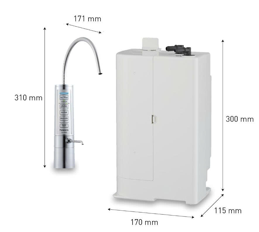 [Tặng máy tiền lọc] Máy lọc nước ion kiềm Panasonic loại đặt dưới bồn rửa TK-AB50-ZEX