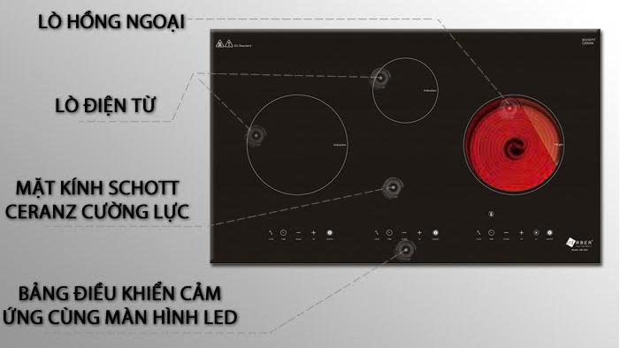 Bếp từ kết hợp hồng ngoại ARBER AB 221S