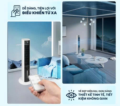 Quạt tháp hơi nước FujiHome AC-18LE có điều khiển từ xa