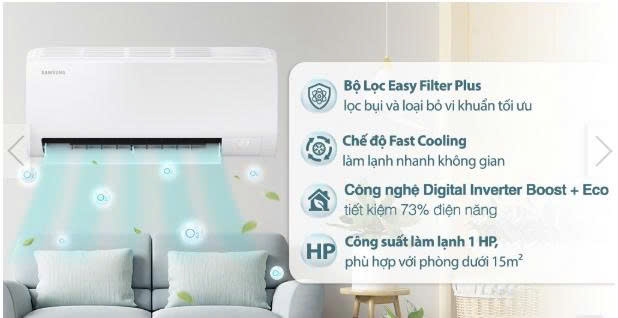 Điều hòa Samsung Inverter 1 HP AR10DYHZAWKNSV