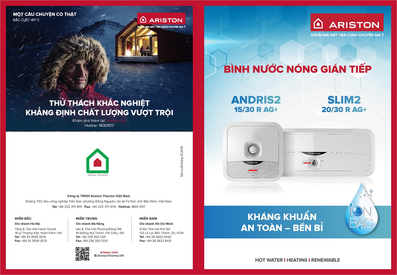 Bình Nóng Lạnh Chống Giật Ariston AN2 15R AG+ tráng bạc, chống giật. Công lắp 200.000đ/bình