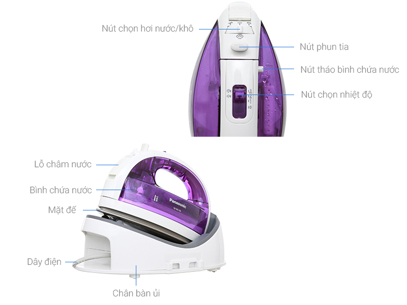 Bàn là hơi nước PANASONIC  NI-M300TVRA - Hàng nhập khẩu