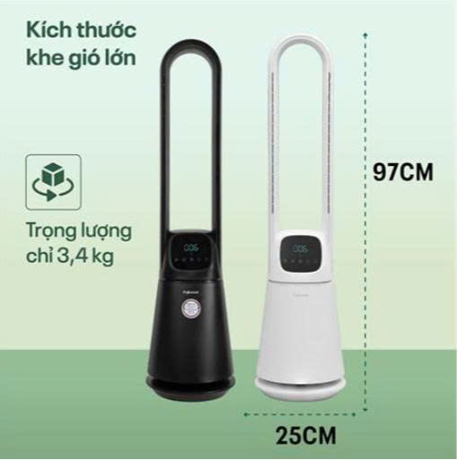Quạt không cánh lọc không khí khử khuẩn Anion+ UV, kết nối WIFI Fujihome BF065
