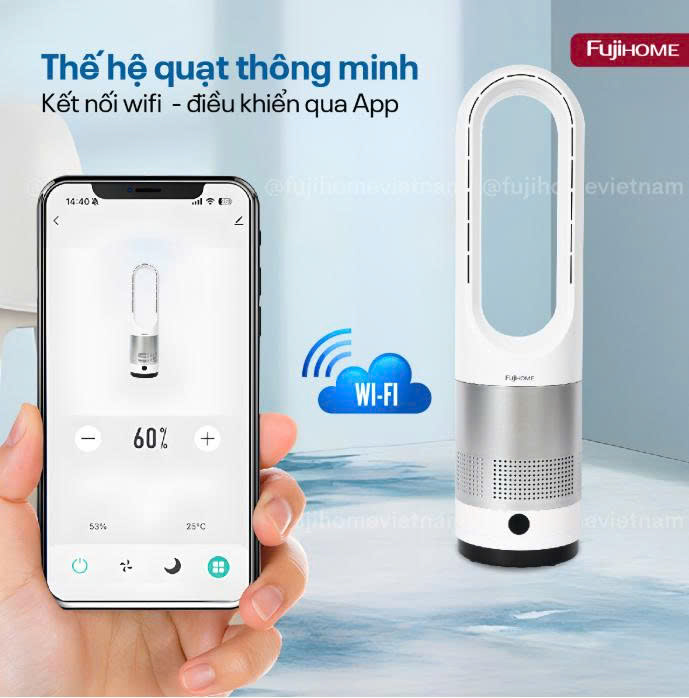 Quạt không cánh lọc không khí khử khuẩn Fujihome BF18