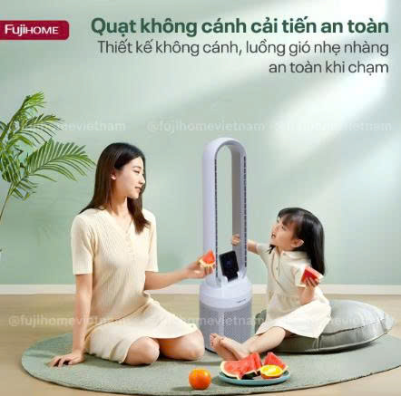 Quạt không cánh tích hợp lọc không khí Fujihome BF308DC
