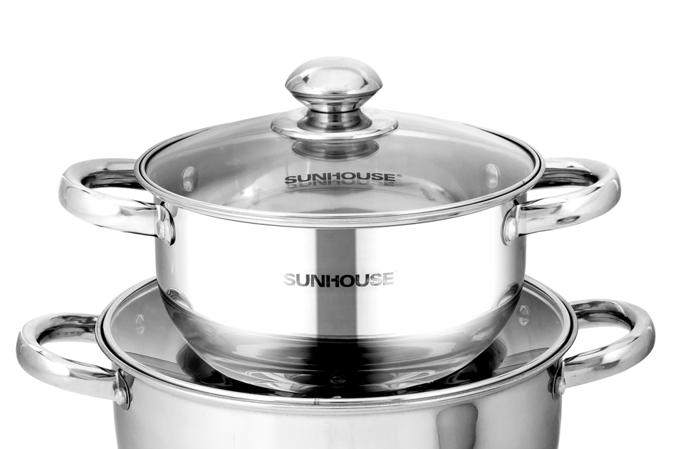 Bộ nồi inox 3 đáy SUNHOUSE SH334
