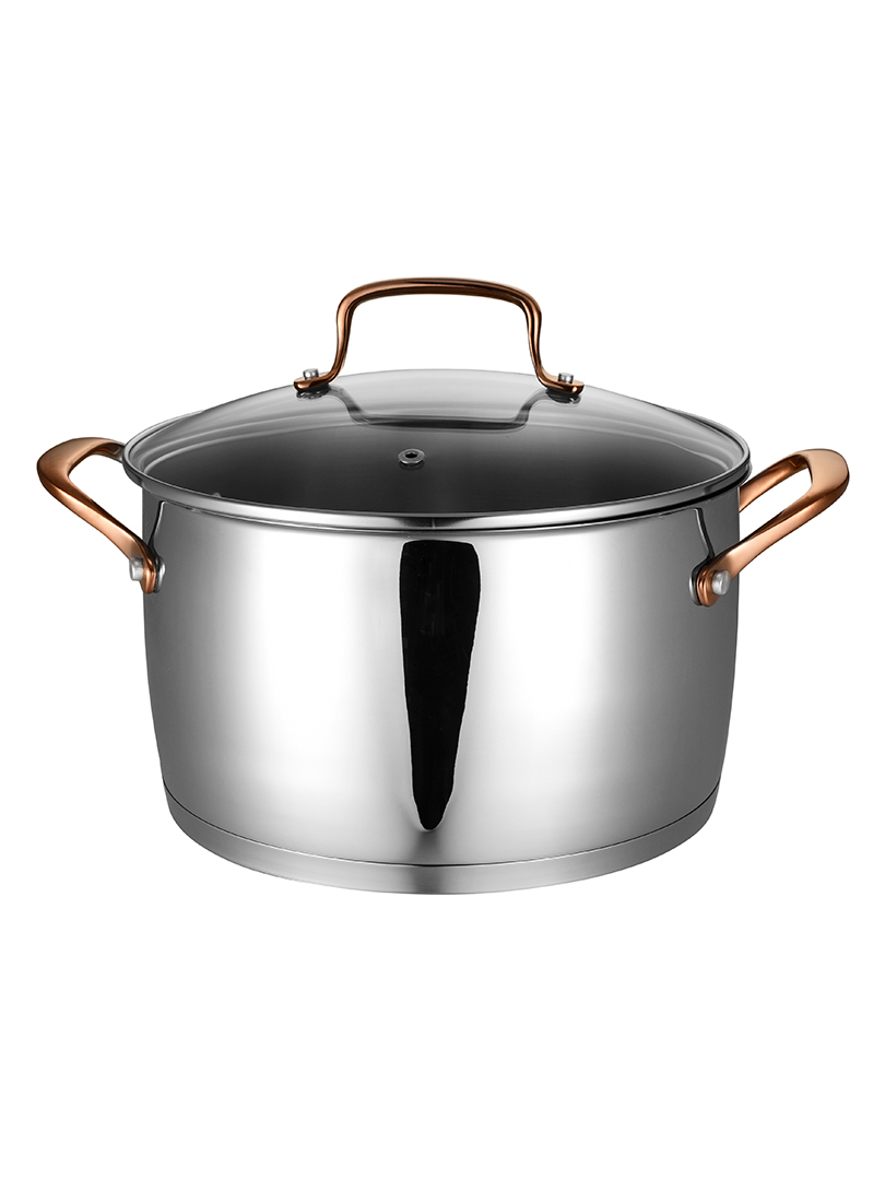 [MỚI] Nồi Moriitalia Bằng Thép Nắp Thủy Tinh 33cm - PVD24C-IC