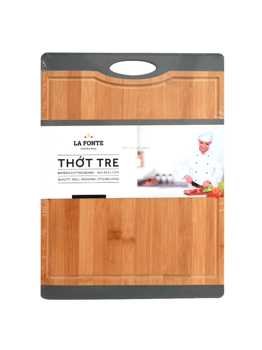 [MỚI] Thớt Tre La Fonte 40x30x1.5 Cm - 180558