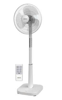 Quạt đứng có remote bạc đạn công suất 50W Nanoco model NSF1641RC màu Ghi/Xám nhạt/Xanh Navy