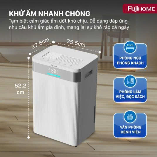 Máy hút ẩm dân dụng Fujihome DH40NW