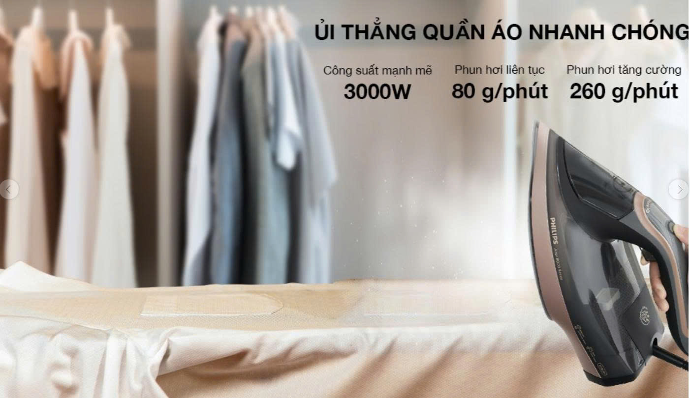 Bàn ủi hơi nước Philips DST8041/80 3000W