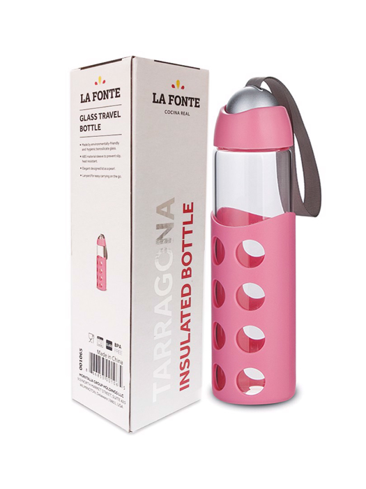 Bình Nước Du Lịch La Fonte 320ml Màu Hồng - 001065