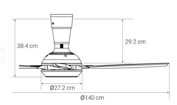 Quạt trần Panasonic 4 cánh F-56XPG-W 59W