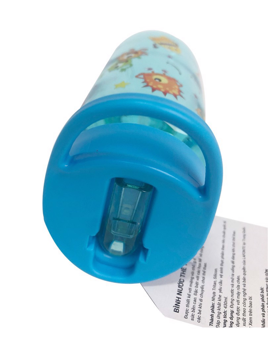 Bình Nước Uống Thể Thao Trẻ Em La Fonte 430ml Màu Xanh - 000815