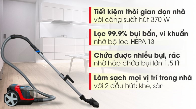Máy hút bụi dạng hộp Philips FC9351