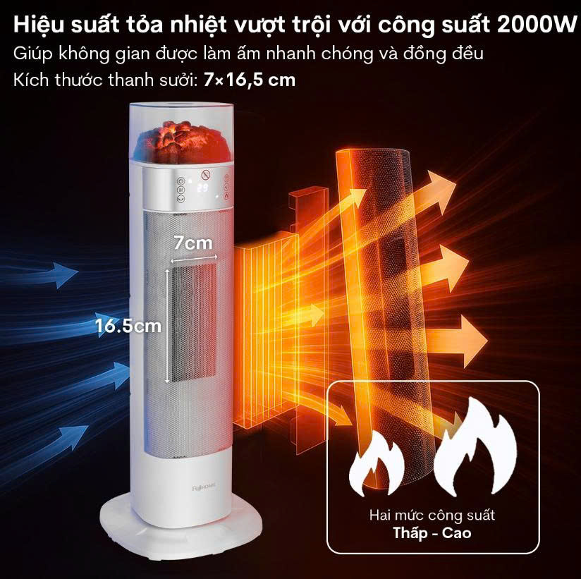Quạt sưởi gốm Fujihome FH3100E