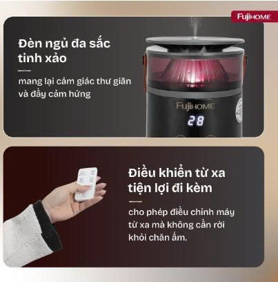 Quạt sưởi gốm điều khiển bằng giọng nói Fujihome FH3303