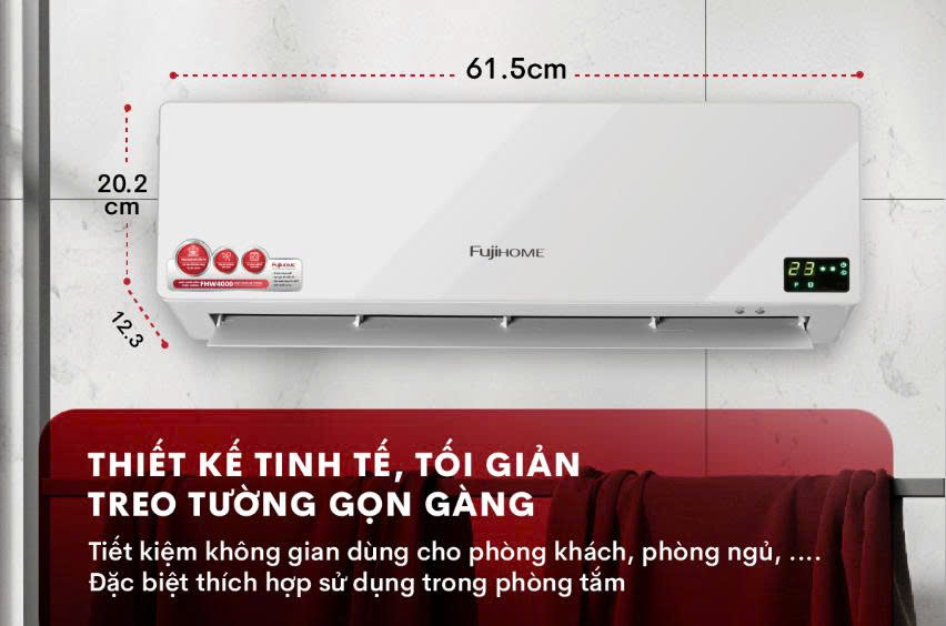 Quạt sưởi điều hòa treo tường FUJIHOME FHW4000