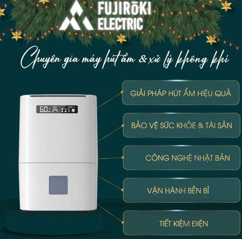 MÁY HÚT ẨM VÀ LỌC KHÔNG KHÍ FUJIROKI FJ-25XW