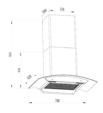 Máy hút mùi áp tường Faster FS CH750B