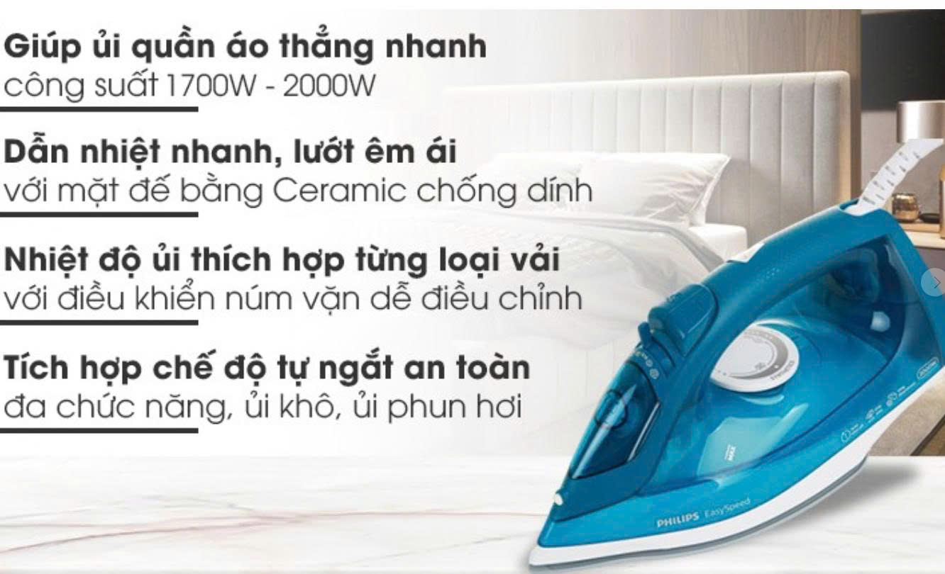 Bàn ủi hơi nước Philips GC1756 2000W