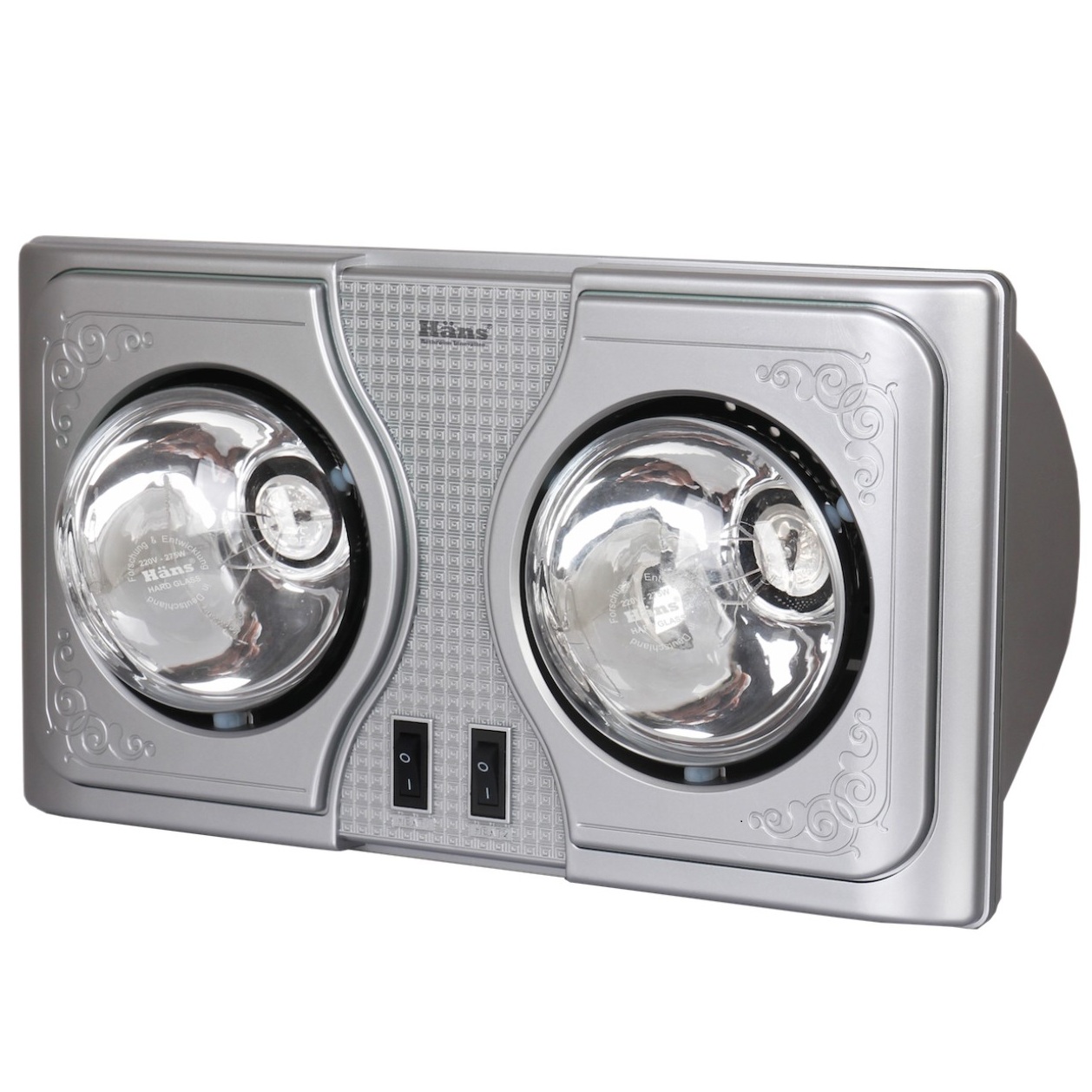 Đèn sưởi nhà tắm 2 bóng Hans H2B - Hàng chính hãng