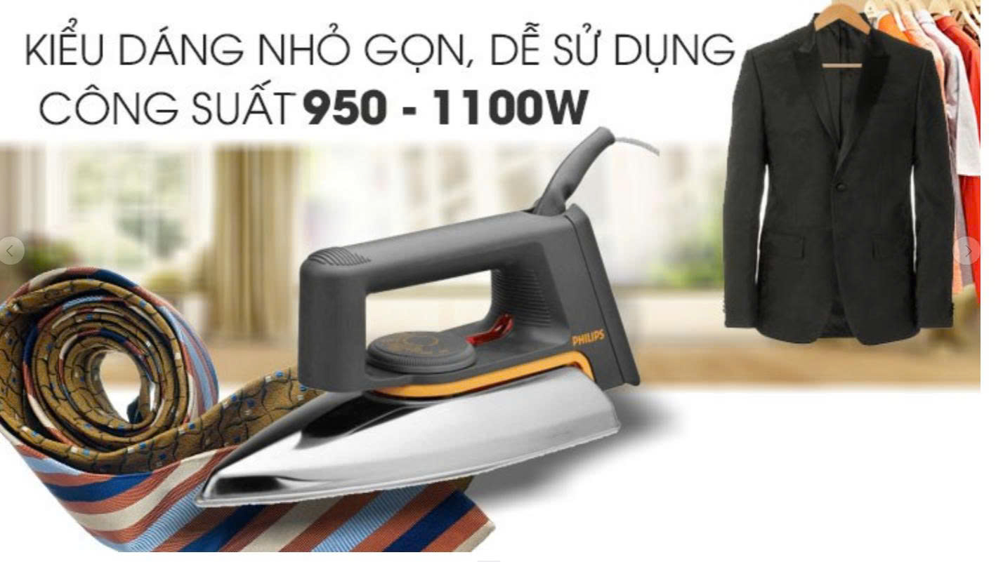 Bàn ủi khô Philips HD1172 1100W