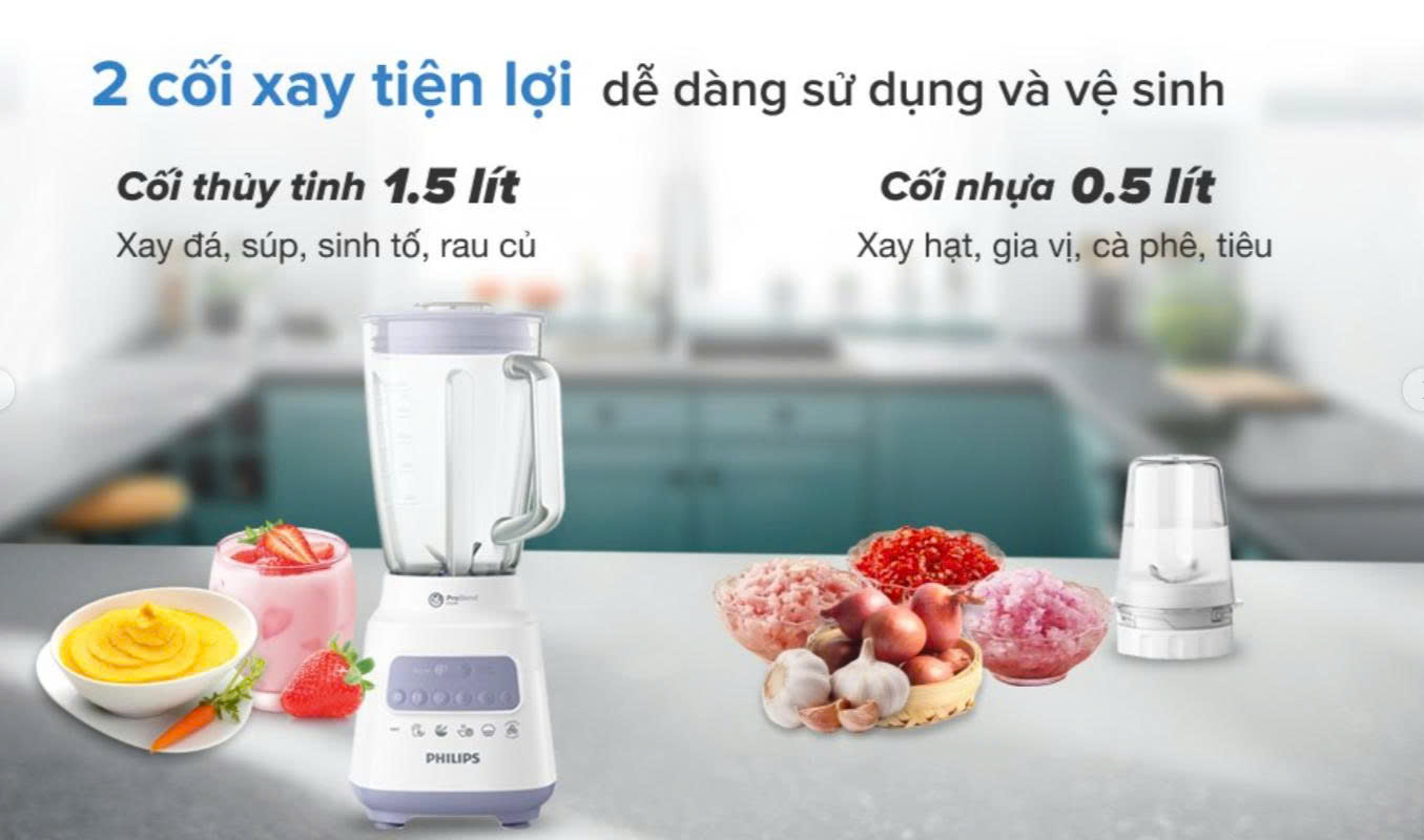 Máy xay sinh tố đa năng Philips HR2222/00